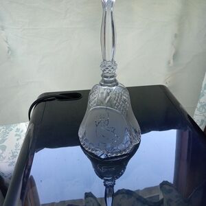 Elegant Crystal Bell with Etched Design